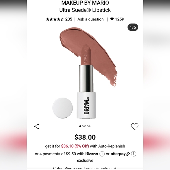 Makeup by Mario ultra suede lipstick - Picture 1 of 3